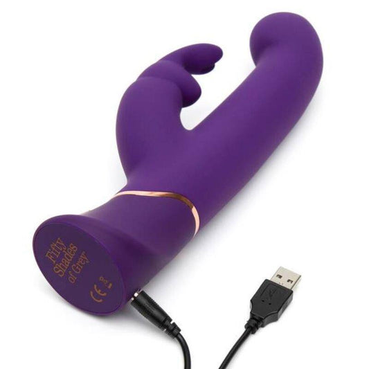 Greedy Girl Vibrador con Movimiento Estimulador punto G y Rabbit Purpura