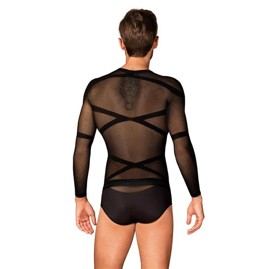 T101 Camiseta Manga Larga Semi Transparente S M L