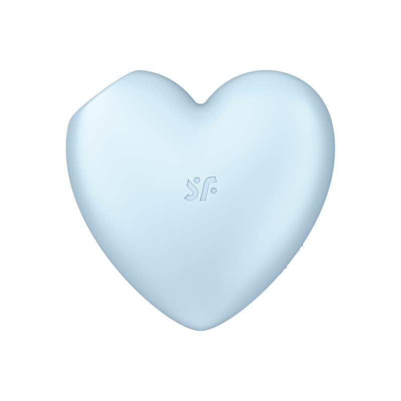 Sugador de clitóris e vibrador Cutie Heart azul