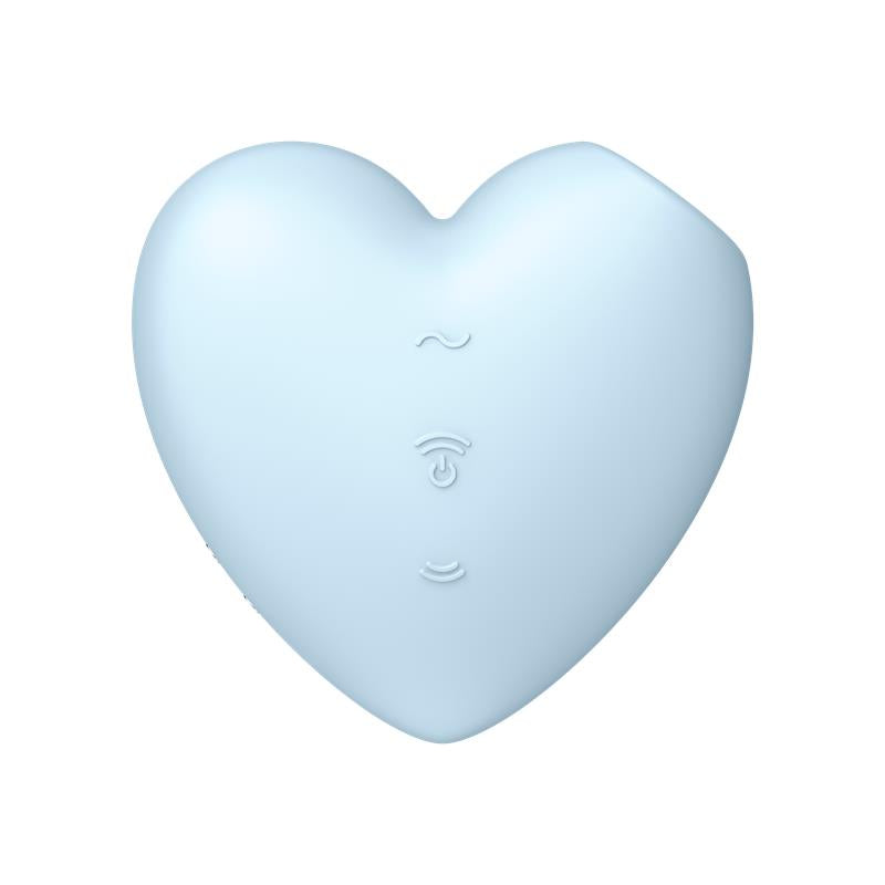Sugador de clitóris e vibrador Cutie Heart azul