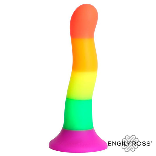 Dildo Color Arcoiris LGBT 18 cm