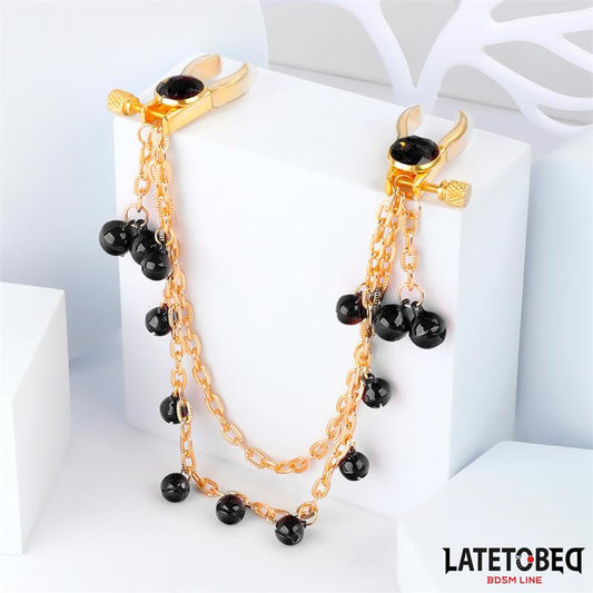 Pinzas para Pezones con Cadena y Cascabeles