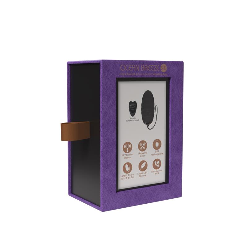 Huevo Vibrador Ocean Breeze 20 con Control Remoto Purpura