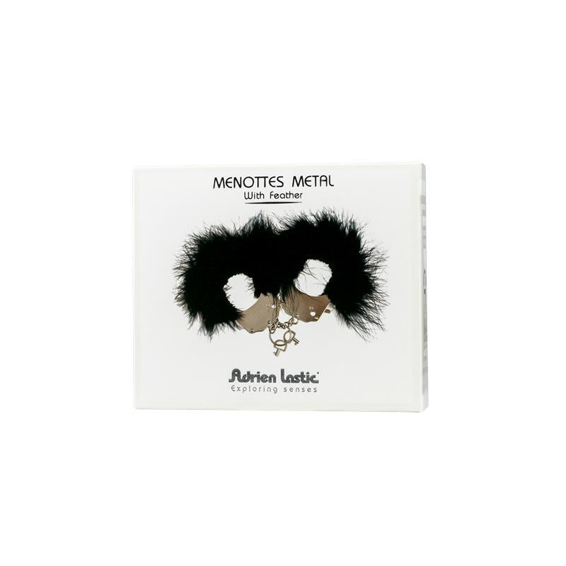 Esposas Metal y Plumas Negro