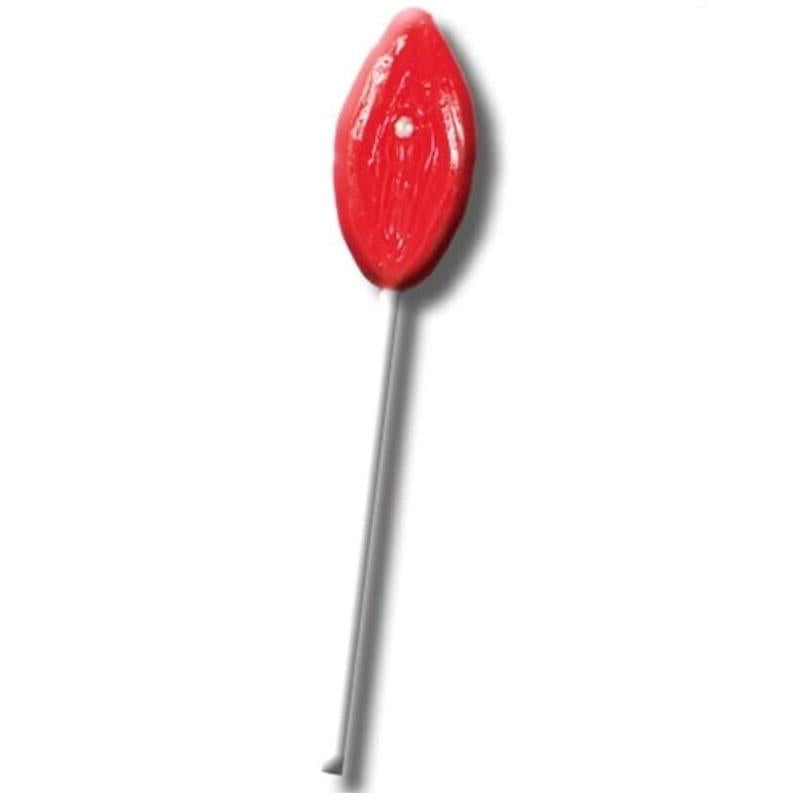 Pirulito de goma para lábios com sabor de morango