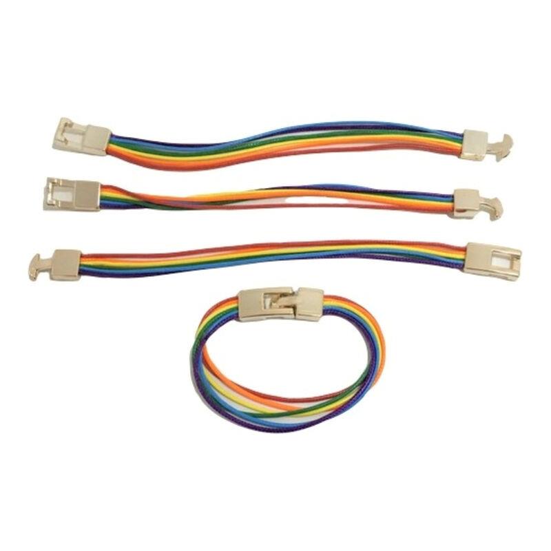 Pulseira de corda com cores da bandeira LGBT+