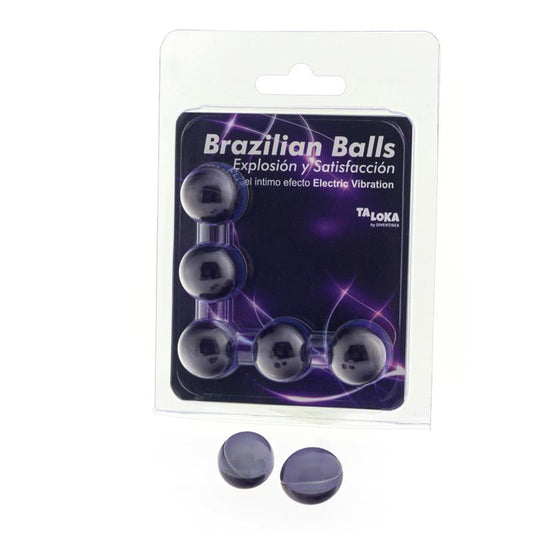 Conjunto de 5 bolinhas brasileiras em gel com efeito vibratório elétrico
