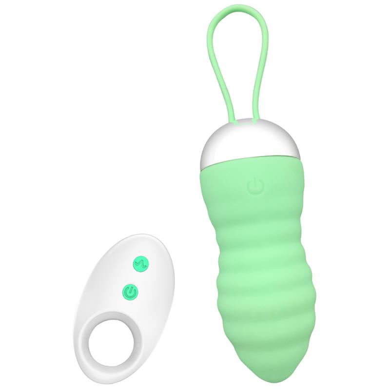 Ovo vibratório com controle remoto Brightgreen USB de silicone