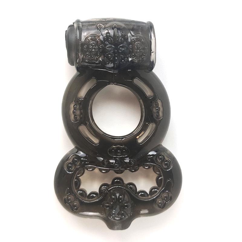 Anel peniano vibratório preto