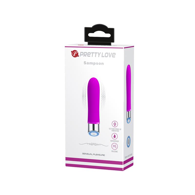 Vibrador de silicone roxo Sampson