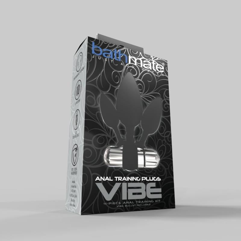 Conjunto de 4 plugues vibratórios para treinamento anal
