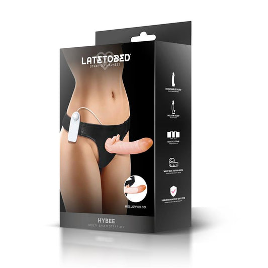 Hybee Dildo com vibrador oco realista e vibração com controle remoto