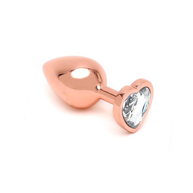 Plugue anal em formato de coração em ouro rosa Pisa