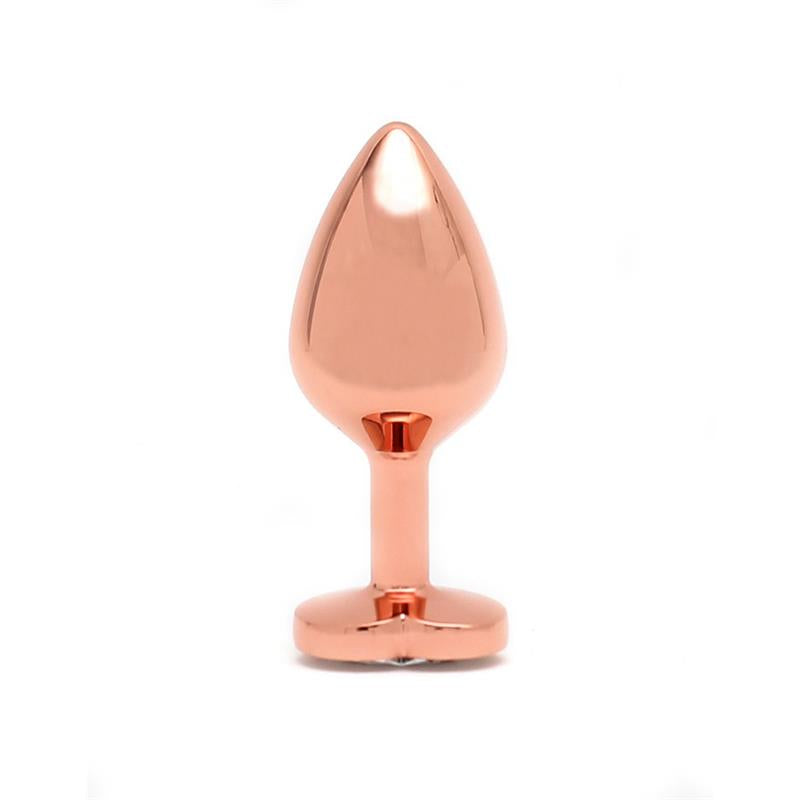 Plugue anal em formato de coração em ouro rosa Pisa