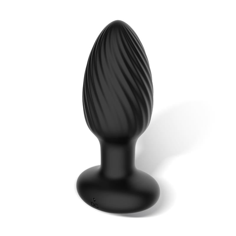 Plugue anal vibratório Drago, movimento giratório 360º e controle remoto