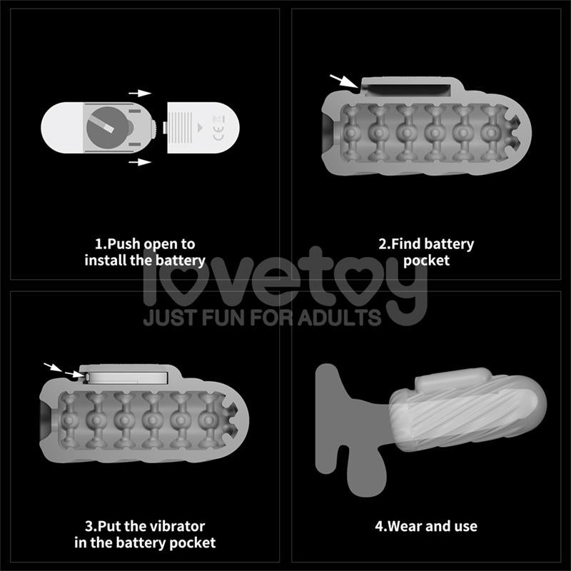 Knights Ring Funda para el Pene y Estimulador Spiral