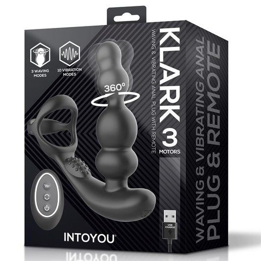 Klark Plug Anal Oscilante con Vibracion y Mando a Distancia