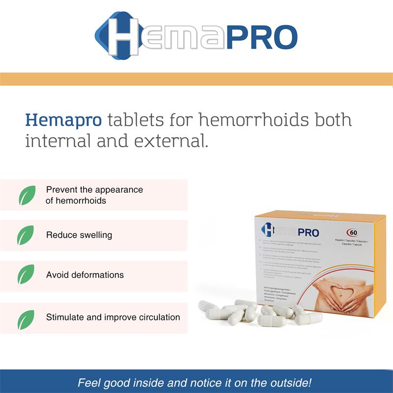 Hemapro Pastillas para las Hemorroides 60 Comprimidos
