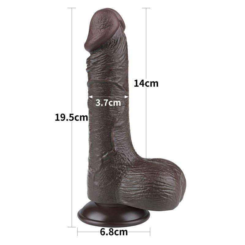 Dildo Dual Layer Piel Deslizante Retractil 75