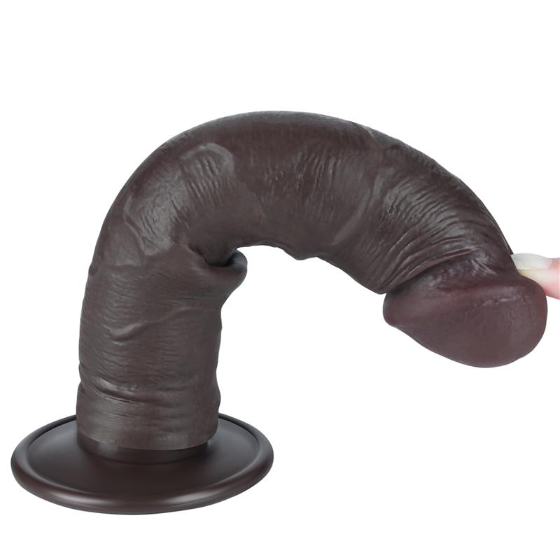 Dildo Dual Layer Piel Delizante Retractil 8