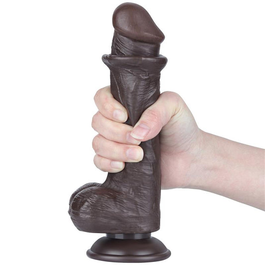 Dildo Dual Layer Piel Deslizante Retractil 8