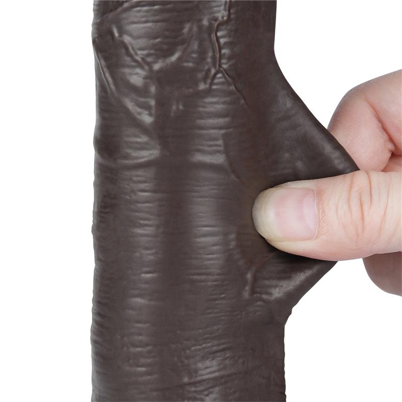 Dildo Dual Layer Piel Deslizante Retractil 8