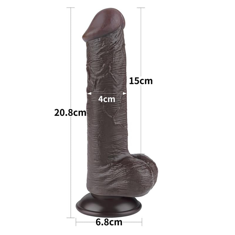 Dildo Dual Layer Piel Deslizante Retractil 8