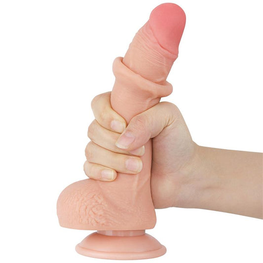 Dildo Dual Layer Piel Deslizante Retractil 75