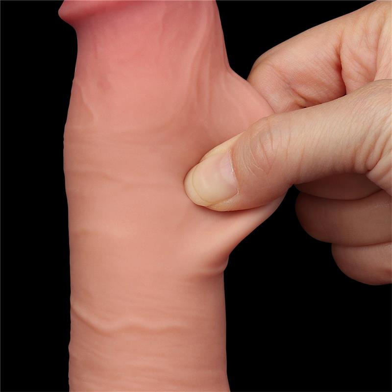 Dildo Dual Layer Piel Deslizante Retractil 8