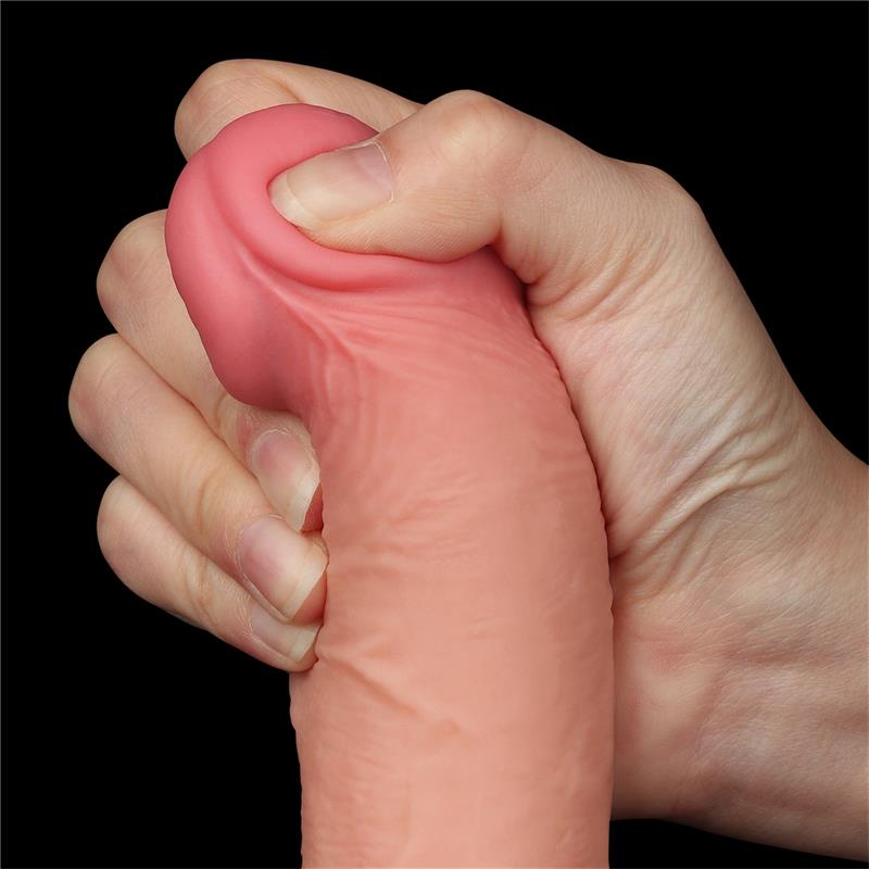 Dildo Dual Layer Piel Deslizante Retractil 75