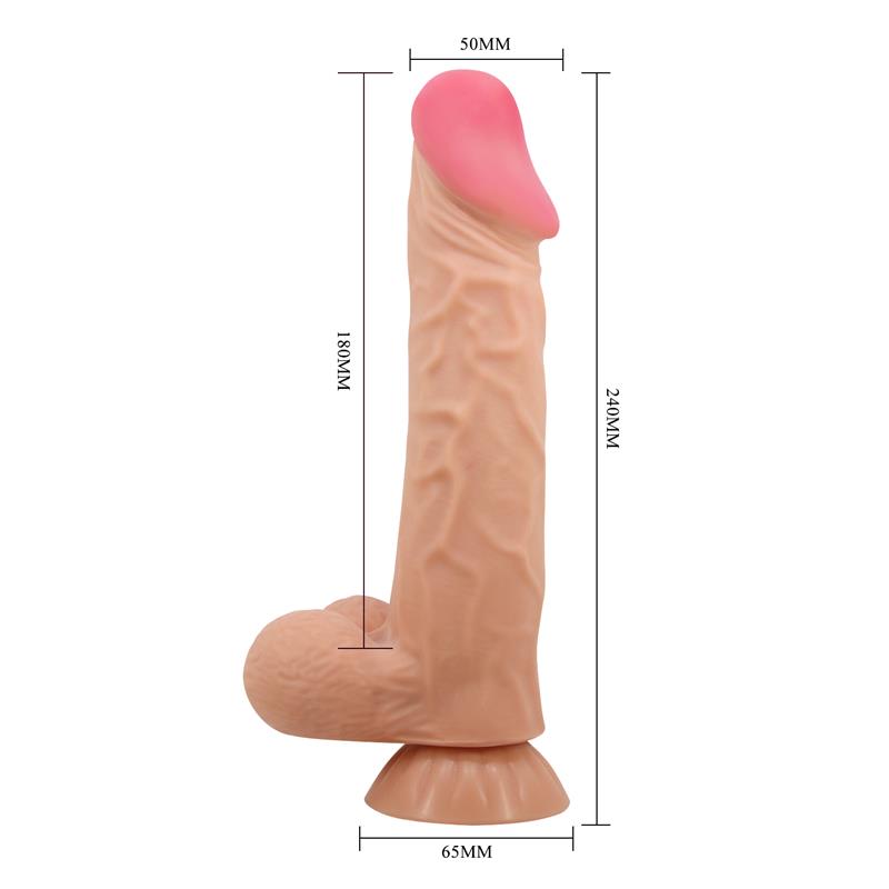 Dildo Realista Piel Deslizante Retractil 24 cm