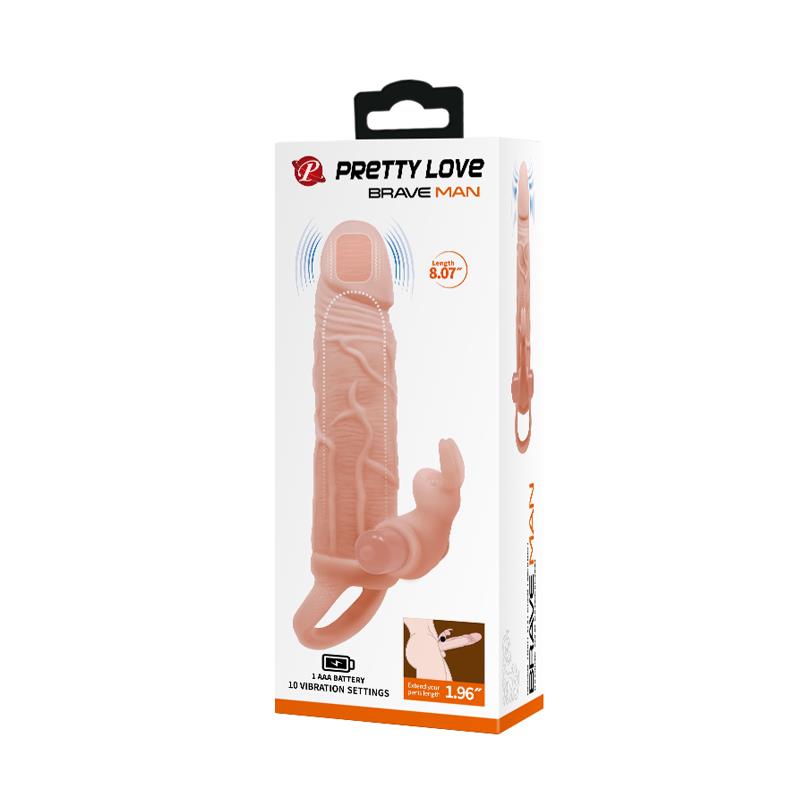 Brave Man Funda para el Pene con Vibracion