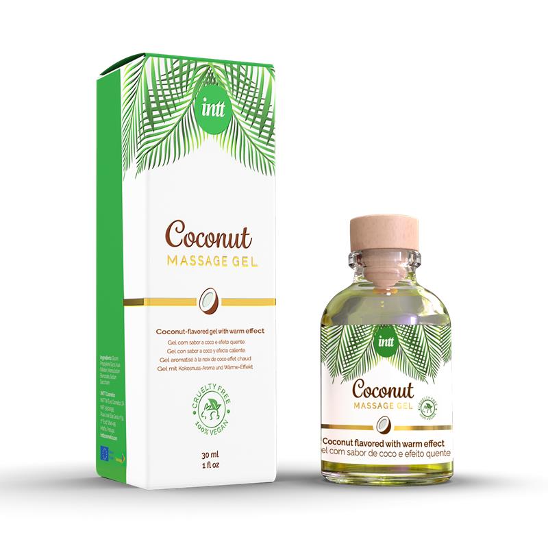 Gel de massagem de coco beijável 100% vegano 30 ml