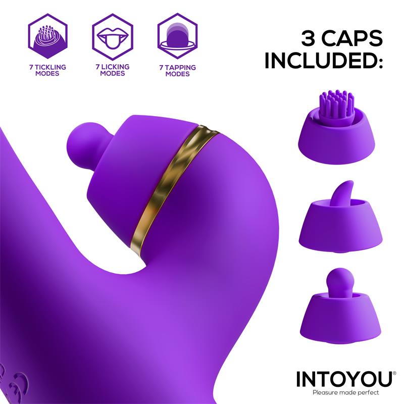 Siter 20 Vibrador con Lengua Flapping Golpeteo y Cabezales Intercambiables