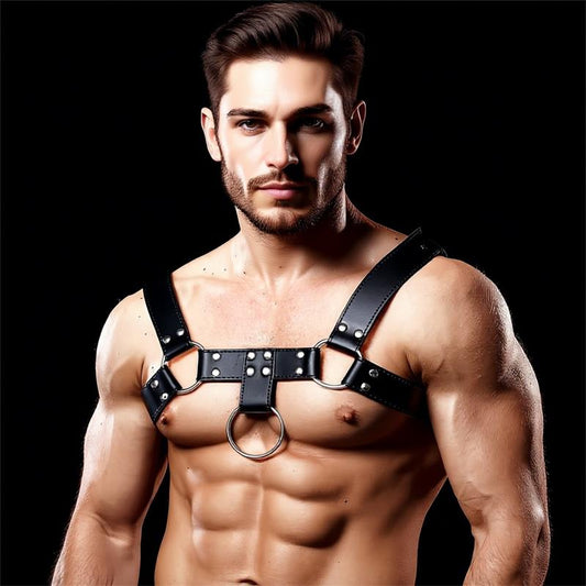 Quovis Arnes Masculino para Bondage Cuero Vegano