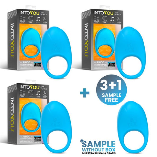 Pack 3 Muestra Ringo Anillo Vibrador con APP Azul
