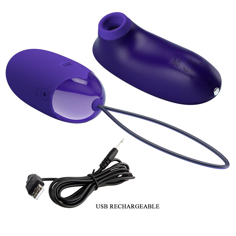 Succionador de Clitoris y Huevo Vibrador