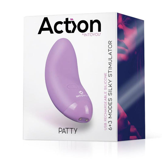 Patty Mini Masajeador Silicona USB Purpura