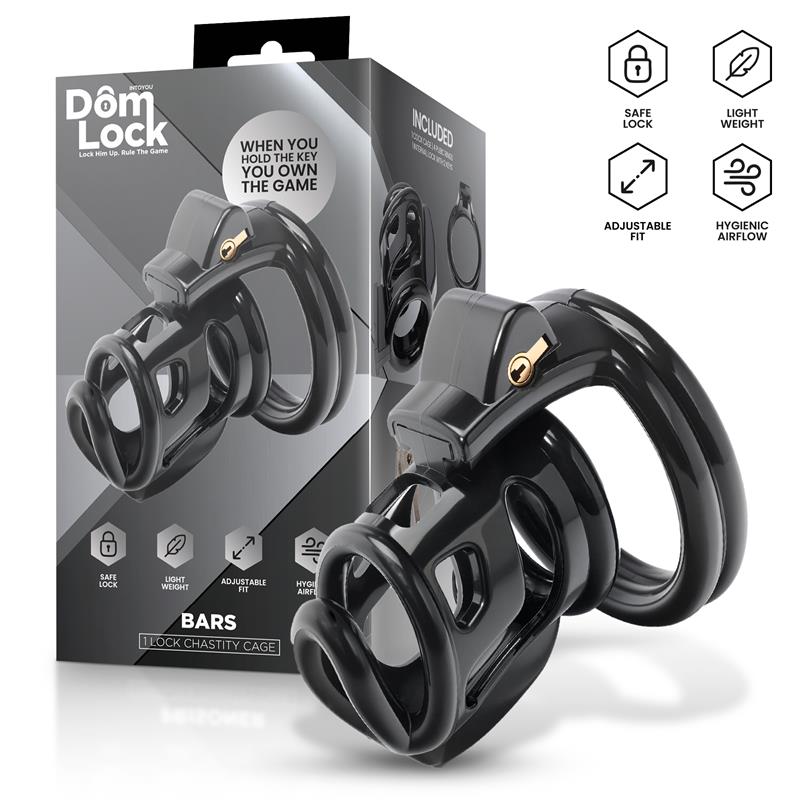 Bars Jaula para el Pene con Candado Interno