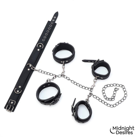 Set de Restricciones con Collar y Esposas