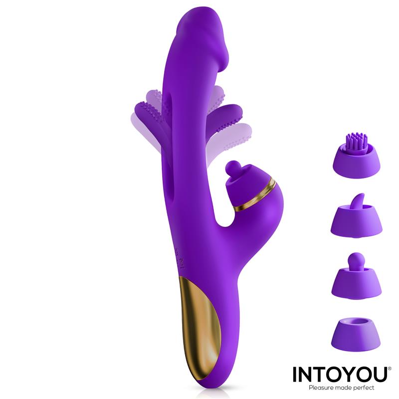 Siter 20 Vibrador con Lengua Flapping Golpeteo y Cabezales Intercambiables