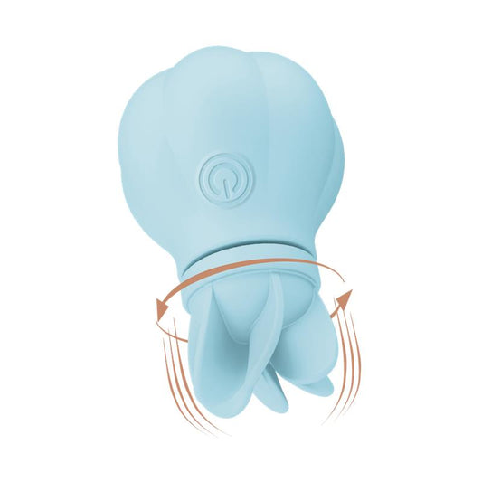 Estimulador Caress Vibracion y Rotacion Light blue