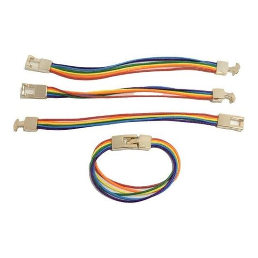 Pulseira de corda com cores da bandeira LGBT+