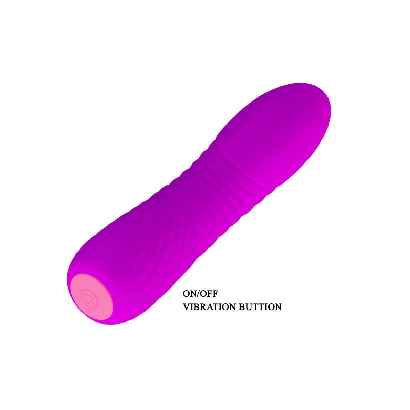 Vibrador USB de silicone roxo Abner