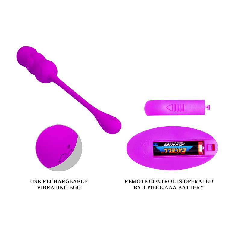 Ovo vibratório com controle remoto USB Leshy