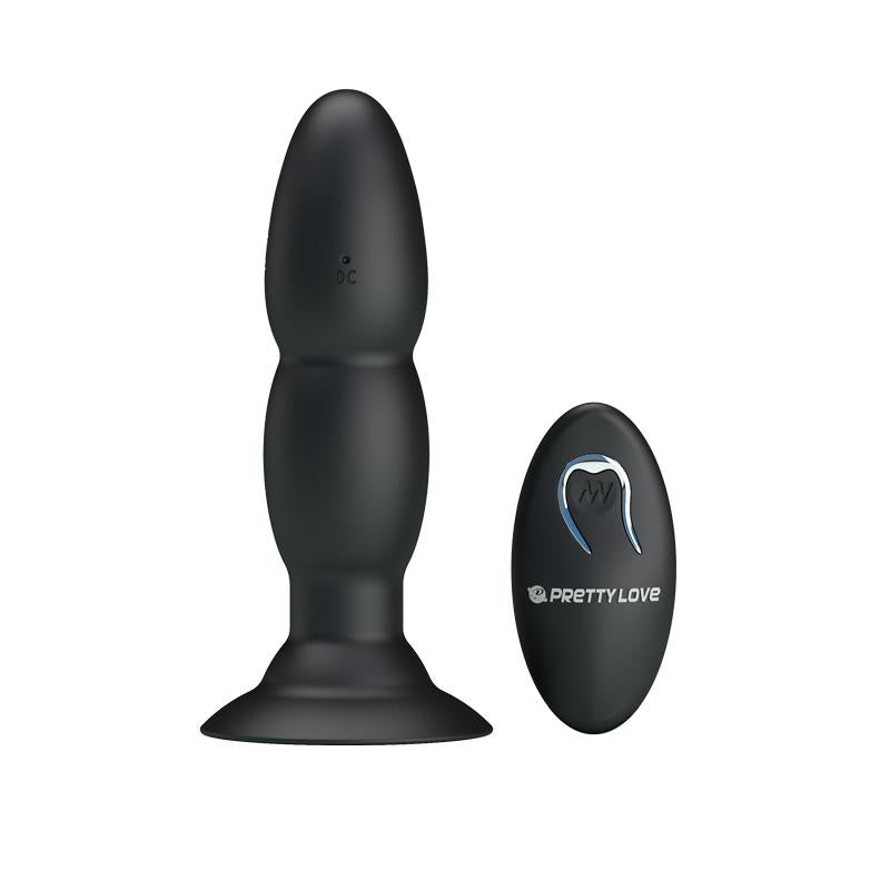 Plugue anal vibratório e giratório