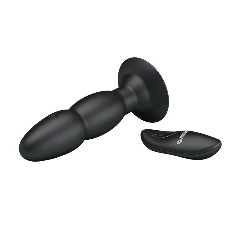 Plugue anal vibratório e giratório