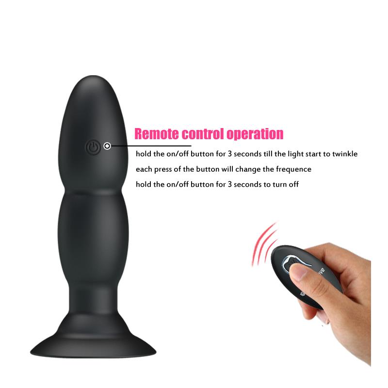 Plugue anal vibratório e giratório