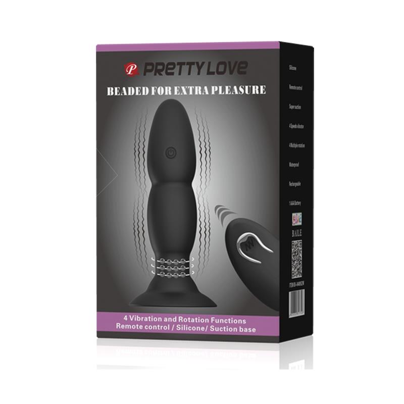 Plugue anal vibratório e giratório