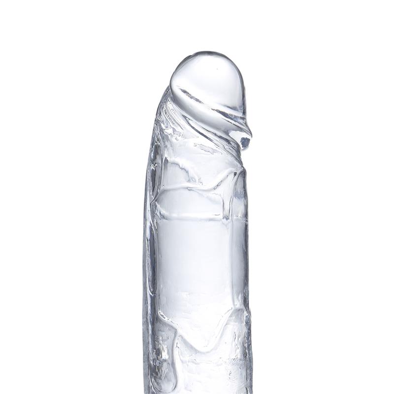 Dildo Realista com Testículos Material Cristal 20 cm